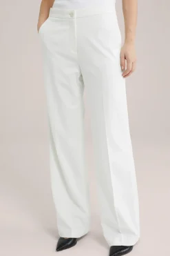 wide leg jersey pantalon met stretch