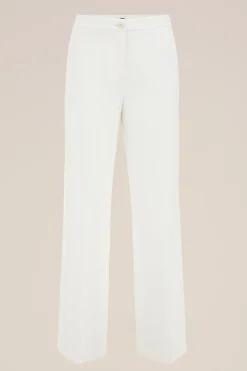 wide leg jersey pantalon met stretch