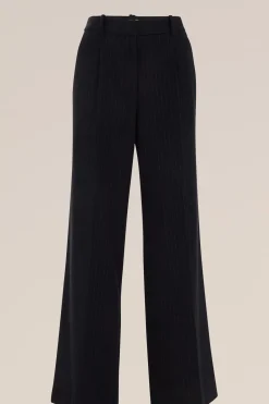 wide leg pantalon van wolmix