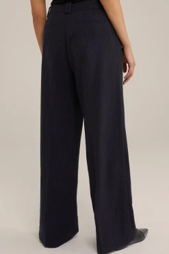 wide leg pantalon van wolmix